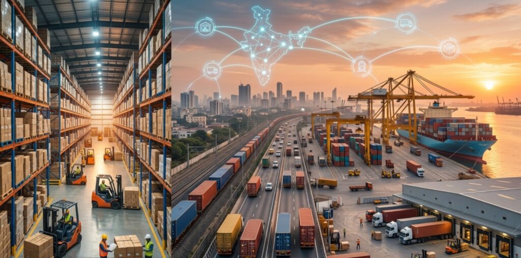 3PL logistics and warehouse infrastructure in Kolkata supporting supply chain, transportation, and distribution networks